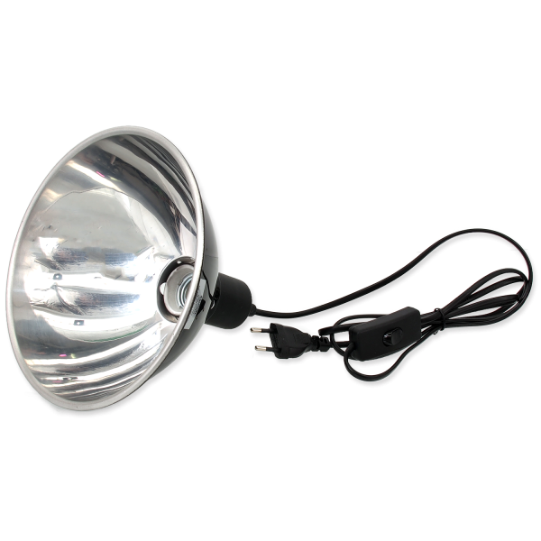 Preview: Lampenfassung (Keramik) mit Reflektor 19cm